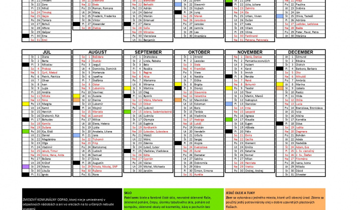2. fotografia fotogalérie Aktuality / Harmonogram zberu Komunálneho odpadu na rok 2024 - foto